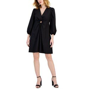 I.N.C. International Concepts Women's V Neck Puff Sleeve Mini Dress NWT